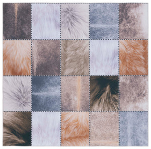 Safavieh Faux Hide 519 M/W S/R Power Loomed  Rug Beige / Brown FAH519C-6SQ