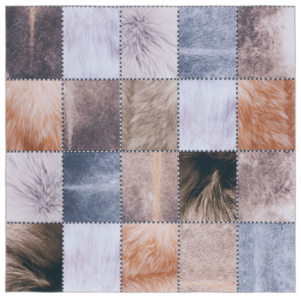 Safavieh Faux Hide 519 M/W S/R Power Loomed  Rug Beige / Brown FAH519C-6SQ