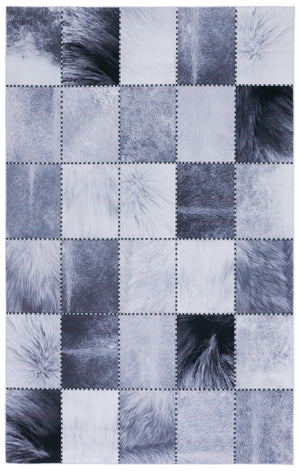 Safavieh Faux Hide 519 M/W S/R Power Loomed  Rug Light Grey / Grey FAH519F-5