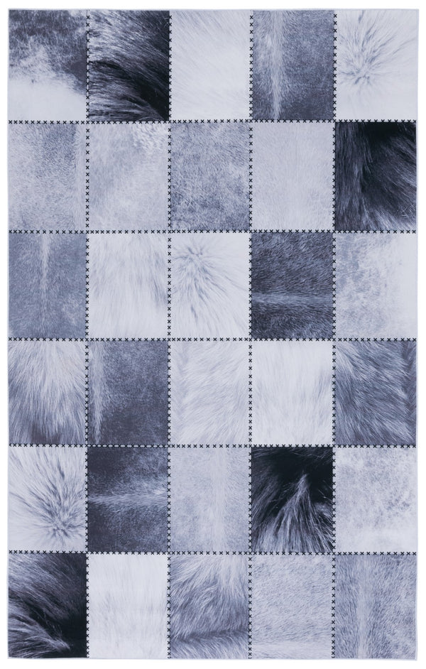 Safavieh Faux Hide 519 M/W S/R Power Loomed  Rug Light Grey / Grey FAH519F-5