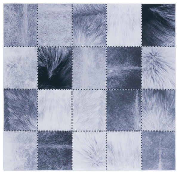 Safavieh Faux Hide 519 M/W S/R Power Loomed  Rug Light Grey / Grey FAH519F-6SQ