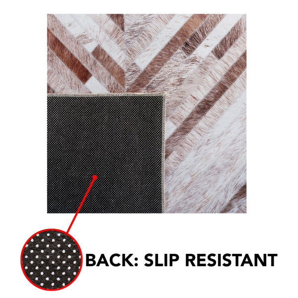 Safavieh Faux Hide 526 M/W S/R Power Loomed  Rug Beige / Brown FAH526A-5