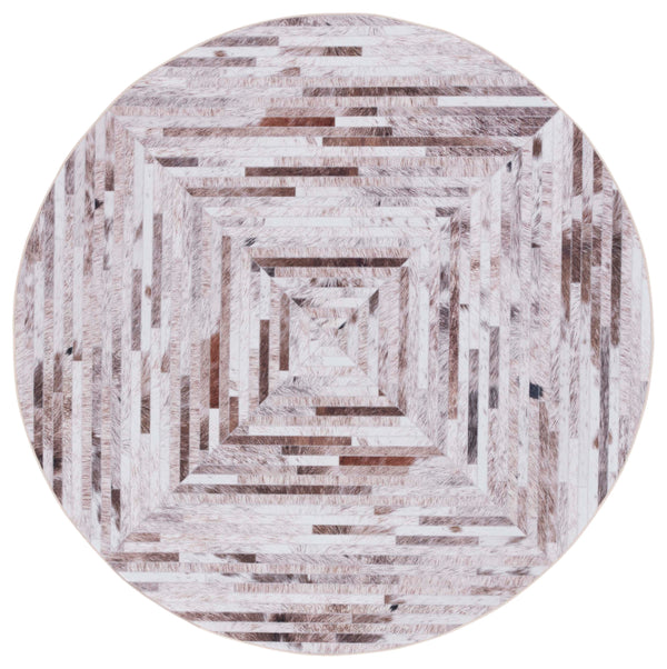 Safavieh Faux Hide 526 M/W S/R Power Loomed  Rug Beige / Brown FAH526A-6R