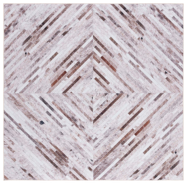 Safavieh Faux Hide 526 M/W S/R Power Loomed  Rug Beige / Brown FAH526A-6SQ