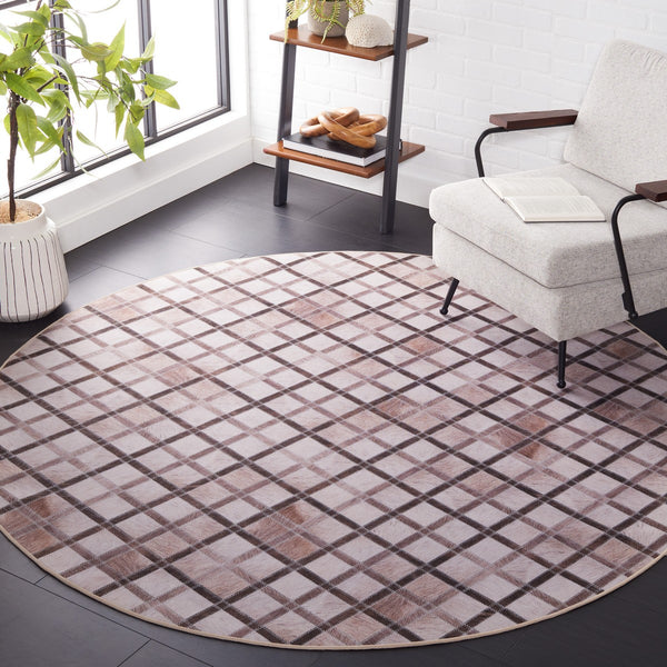 Safavieh Faux Hide 545 M/W S/R Power Loomed  Rug Beige / Brown FAH545A-9