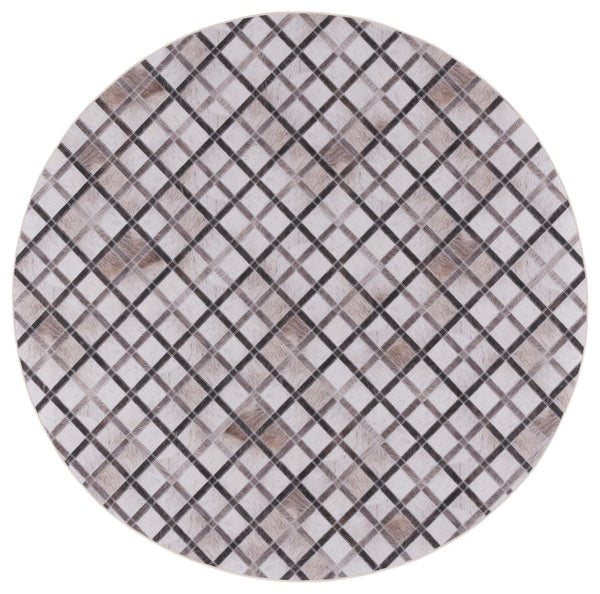 Safavieh Faux Hide 545 M/W S/R Power Loomed  Rug Beige / Brown FAH545A-9