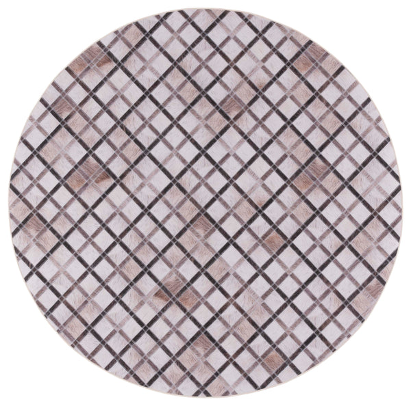 Safavieh Faux Hide 545 M/W S/R Power Loomed  Rug Beige / Brown FAH545A-6R