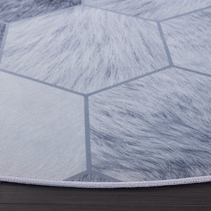 Safavieh Faux Hide 546 M/W S/R Power Loomed  Rug Ivory / Grey FAH546A-6R