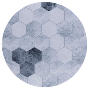 Safavieh Faux Hide 546 M/W S/R Power Loomed  Rug Ivory / Grey FAH546A-6R