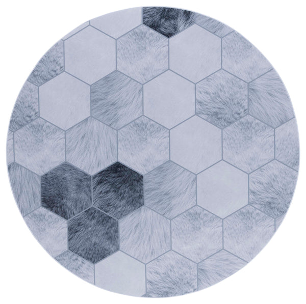 Safavieh Faux Hide 546 M/W S/R Power Loomed  Rug Ivory / Grey FAH546A-6R