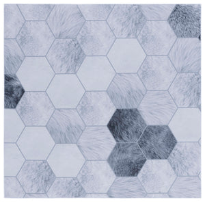 Safavieh Faux Hide 546 M/W S/R Power Loomed  Rug Ivory / Grey FAH546A-6SQ