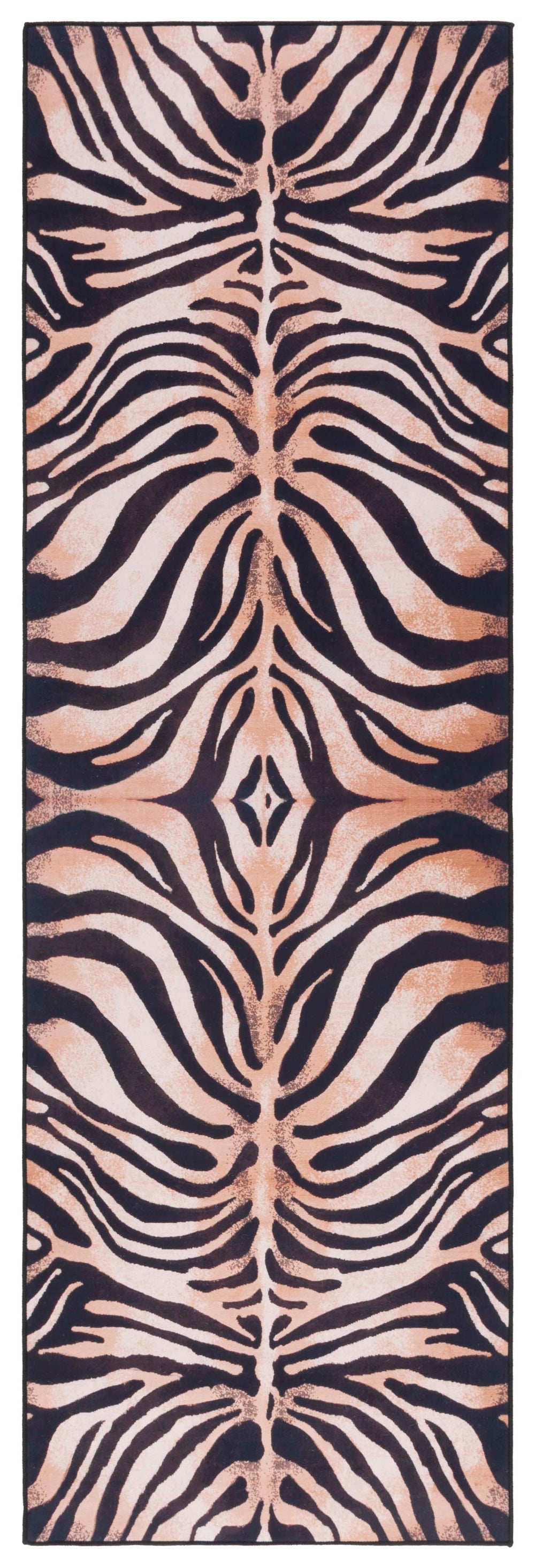 Safavieh Faux Hide 547 M/W S/R Power Loomed  Rug Light Orange / Black FAH547P-28