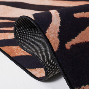 Safavieh Faux Hide 547 M/W S/R Power Loomed  Rug Light Orange / Black FAH547P-9