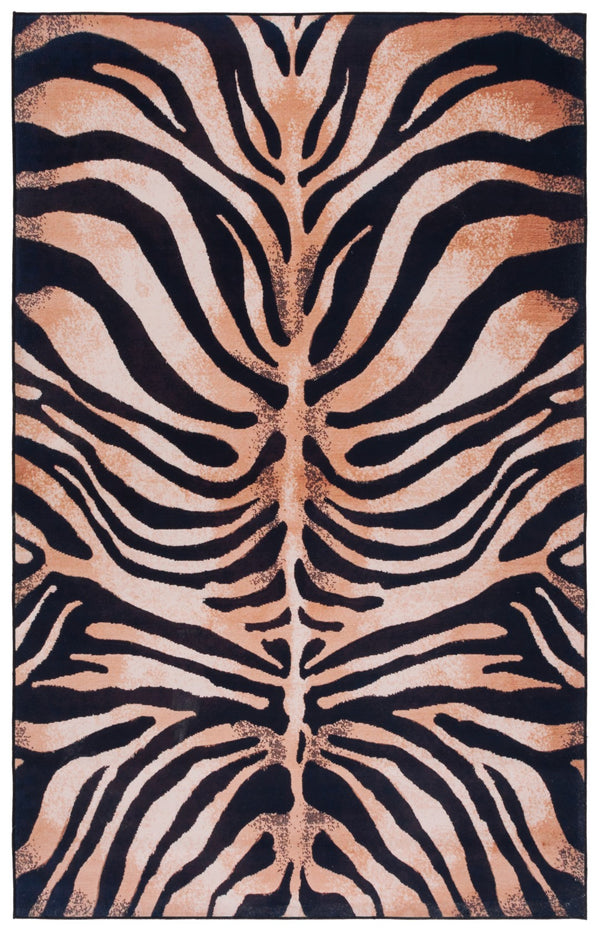 Safavieh Faux Hide 547 M/W S/R Power Loomed  Rug Light Orange / Black FAH547P-5