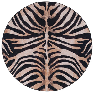 Safavieh Faux Hide 547 M/W S/R Power Loomed  Rug Light Orange / Black FAH547P-9