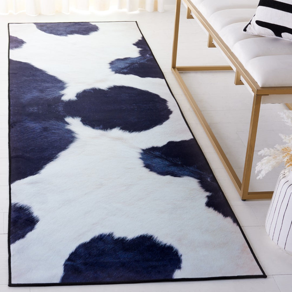 Safavieh Faux Hide 548 M/W S/R Power Loomed  Rug Ivory / Dark Blue FAH548A-28