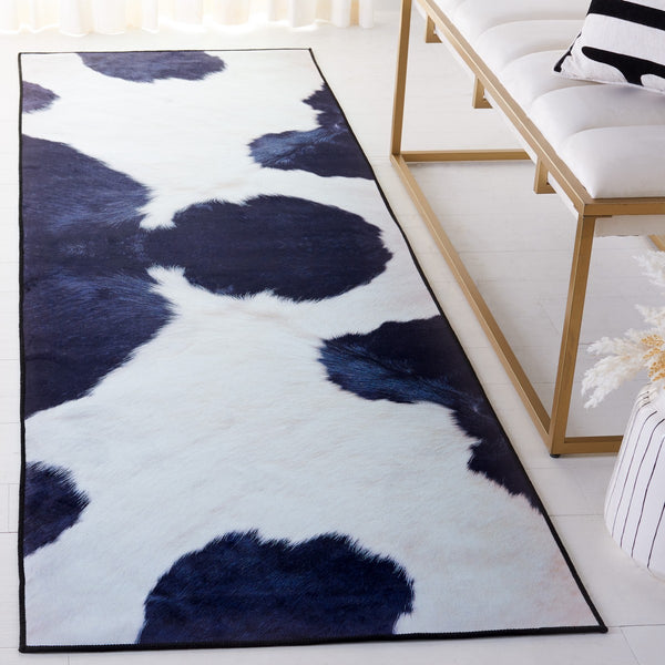Safavieh Faux Hide 548 M/W S/R Power Loomed  Rug Ivory / Dark Blue FAH548A-9