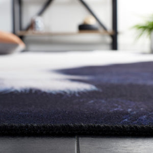 Safavieh Faux Hide 548 M/W S/R Power Loomed  Rug Ivory / Dark Blue FAH548A-9