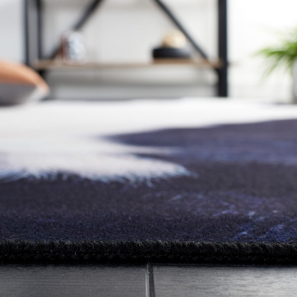 Safavieh Faux Hide 548 M/W S/R Power Loomed  Rug Ivory / Dark Blue FAH548A-9