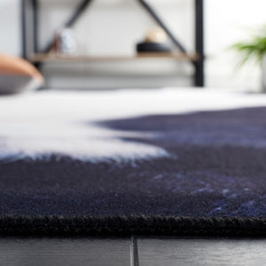 Safavieh Faux Hide 548 M/W S/R Power Loomed  Rug Ivory / Dark Blue FAH548A-5