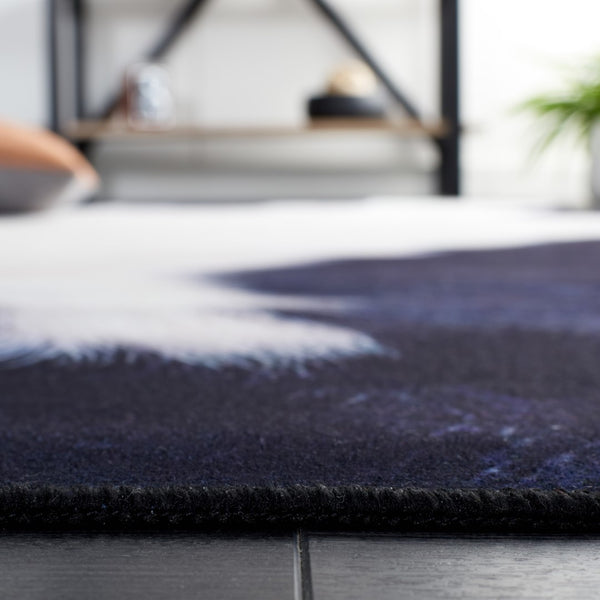 Safavieh Faux Hide 548 M/W S/R Power Loomed  Rug Ivory / Dark Blue FAH548A-5