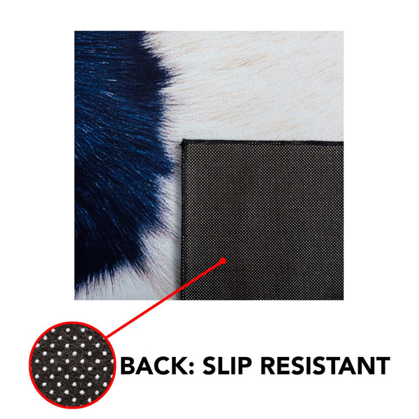 Safavieh Faux Hide 548 M/W S/R Power Loomed  Rug Ivory / Dark Blue FAH548A-5