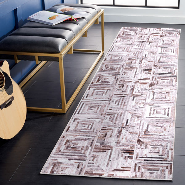 Safavieh Faux Hide 549 M/W S/R Power Loomed  Rug Beige / Brown FAH549A-9