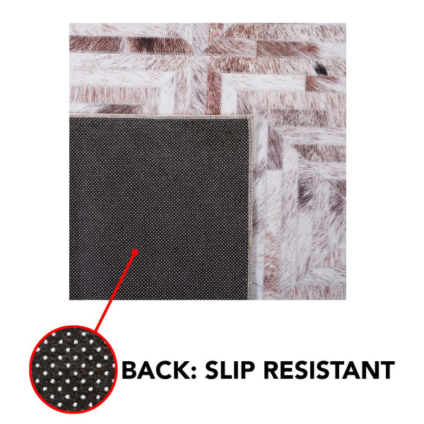 Safavieh Faux Hide 549 M/W S/R Power Loomed  Rug Beige / Brown FAH549A-5