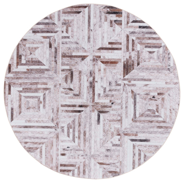 Safavieh Faux Hide 549 M/W S/R Power Loomed  Rug Beige / Brown FAH549A-6R