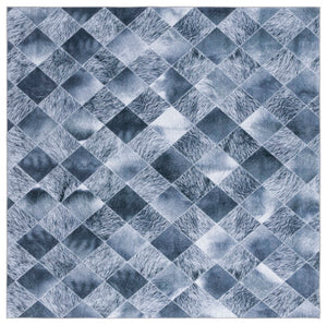 Safavieh Faux Hide 550 M/W S/R Power Loomed  Rug Grey / Dark Grey FAH550G-6SQ