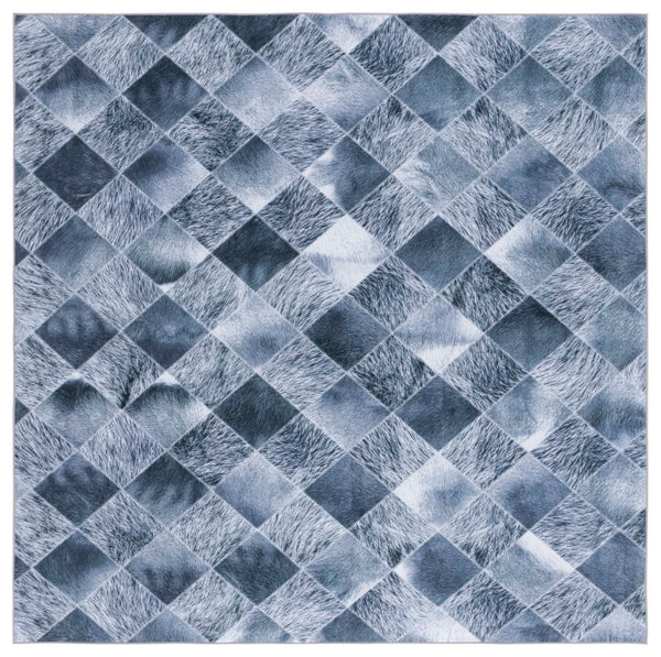 Safavieh Faux Hide 550 M/W S/R Power Loomed  Rug Grey / Dark Grey FAH550G-6SQ