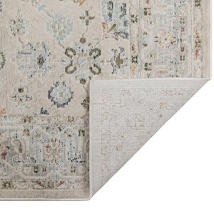 AMER Rugs Fairmont Nesty FAI-10 Power-Loomed Machine Made Polyester Transitional Floral Rug Ivory 9'3" x 12'3"