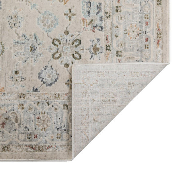 AMER Rugs Fairmont Nesty FAI-10 Power-Loomed Machine Made Polyester Transitional Floral Rug Ivory 9'3" x 12'3"
