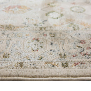 AMER Rugs Fairmont Nesty FAI-10 Power-Loomed Machine Made Polyester Transitional Floral Rug Ivory 9'3" x 12'3"