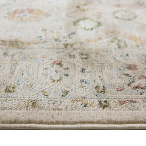 Amer Rugs Fairmont Farmhouse Floral Power-loomed Rug - Timeless Vintage Style For High-traffic Areas Ivory Polyester, Polypropylene Fai100233
