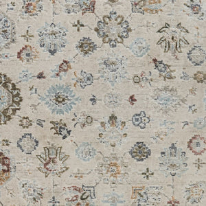 Amer Rugs Fairmont Farmhouse Floral Power-loomed Rug - Timeless Vintage Style For High-traffic Areas Ivory Polyester, Polypropylene Fai100233