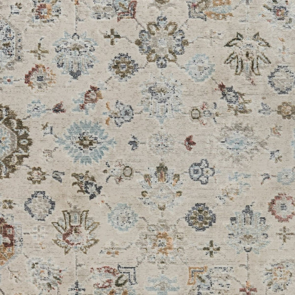 Amer Rugs Fairmont Farmhouse Floral Power-loomed Rug - Timeless Vintage Style For High-traffic Areas Ivory Polyester, Polypropylene Fai100233