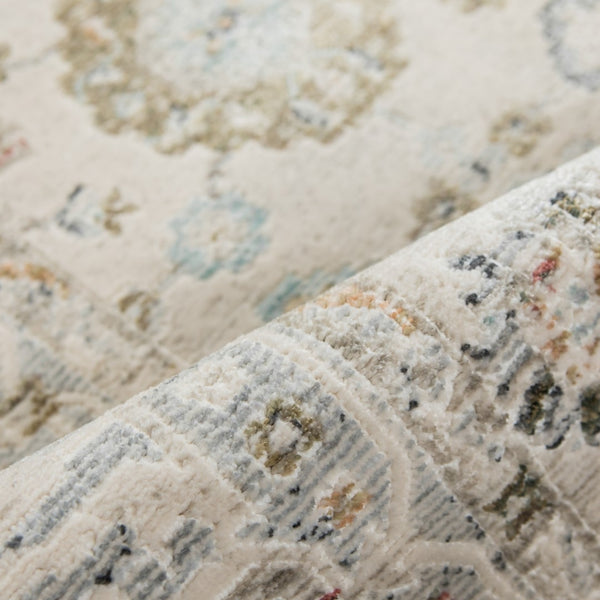 AMER Rugs Fairmont Nesty FAI-10 Power-Loomed Machine Made Polyester Transitional Floral Rug Ivory 9'3" x 12'3"