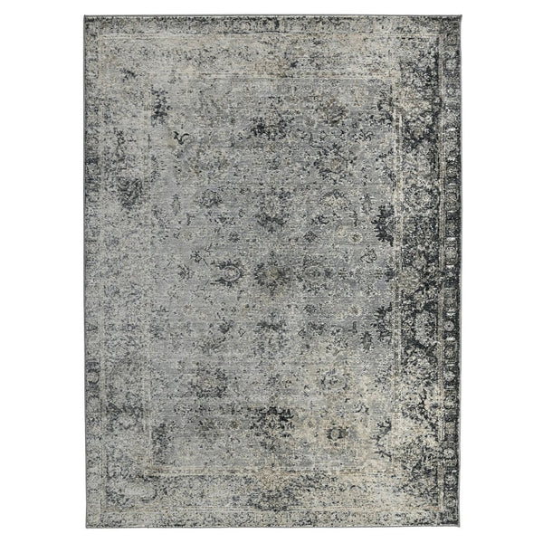 Amer Rugs Fairmont Farmhouse Floral Power-loomed Rug - Timeless Vintage Style For High-traffic Areas Gray Polyester, Polypropylene Fai233411