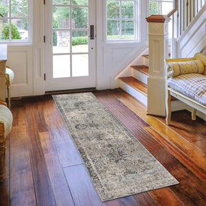 Amer Rugs Fairmont Farmhouse Floral Power-loomed Rug - Timeless Vintage Style For High-traffic Areas Gray Polyester, Polypropylene Fai226710
