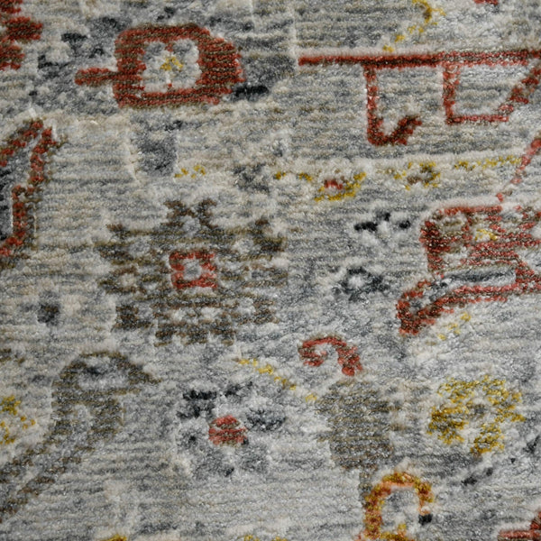 Fairmont Vintage Bordered Area Rug Power Loomed Polyester Blend Farmhouse Style for Any Room