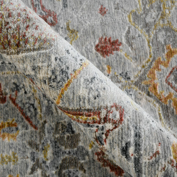 Fairmont Vintage Bordered Area Rug Power Loomed Polyester Blend Farmhouse Style for Any Room