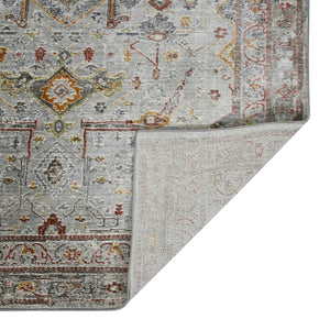 Fairmont Vintage Bordered Area Rug Power Loomed Polyester Blend Farmhouse Style for Any Room