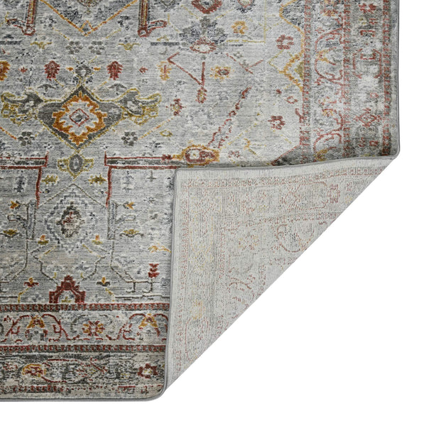 Fairmont Vintage Bordered Area Rug Power Loomed Polyester Blend Farmhouse Style for Any Room