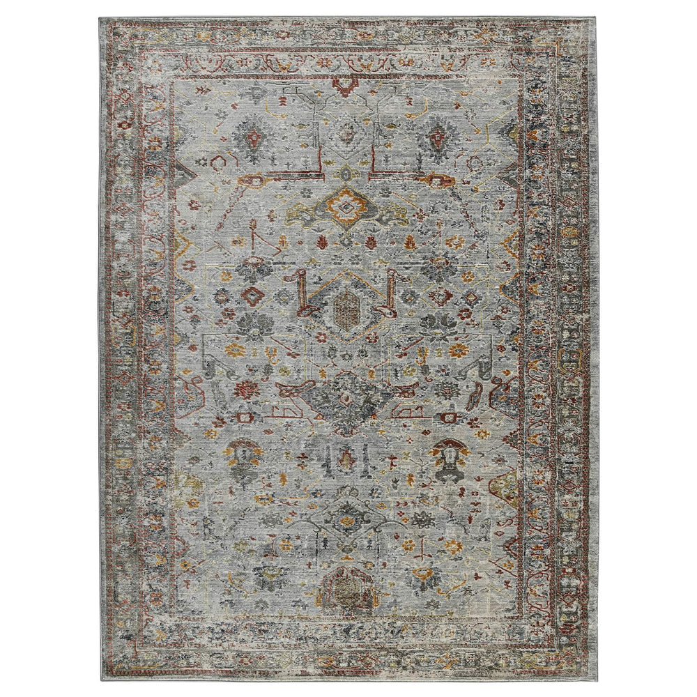AMER Rugs Fairmont Vintage Bordered Area Rug Power Loomed Polyester Blend Farmhouse Style for Any Room 7'10" x 10'10" FAI57101010