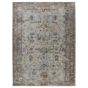 AMER Rugs Fairmont Vintage Bordered Area Rug Power Loomed Polyester Blend Farmhouse Style for Any Room 7'10" x 10'10" FAI57101010