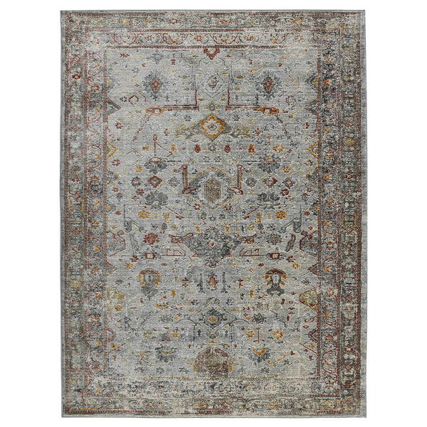 AMER Rugs Fairmont Vintage Bordered Area Rug Power Loomed Polyester Blend Farmhouse Style for Any Room 7'10" x 10'10" FAI57101010