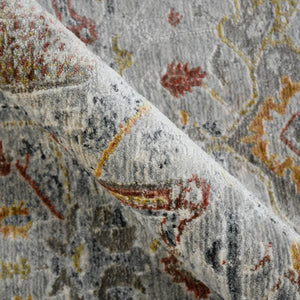 Fairmont Vintage Bordered Area Rug Power Loomed Polyester Blend Farmhouse Style for Any Room