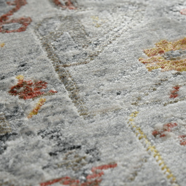 Fairmont Vintage Bordered Area Rug Power Loomed Polyester Blend Farmhouse Style for Any Room