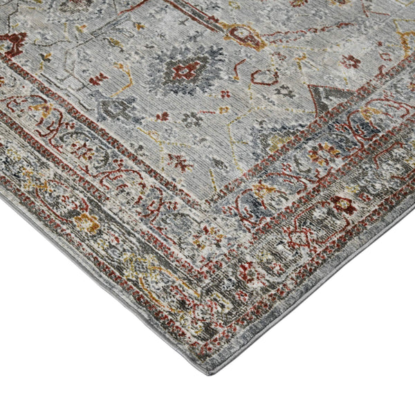 Fairmont Vintage Bordered Area Rug Power Loomed Polyester Blend Farmhouse Style for Any Room